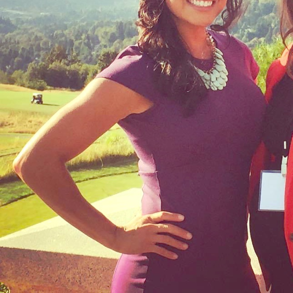 Felicity & Coco Purple Ward Zip Pencil Dress
